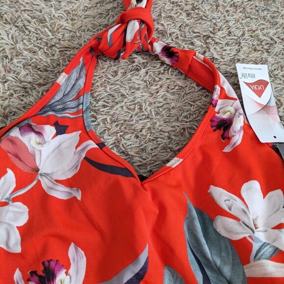 Athleta NWT Halter 1pc Floral Swimsuite Sz XS - Picture 3 of 8